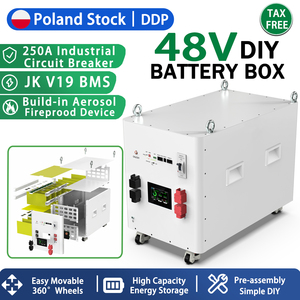 Batería de Litio de 48V 32kWh 33kWh en Stock en la UE, Kit de Batería DIY JK V19 BMS Lifepo4 con Ruedas para Batería de Energía Doméstica DIY - Product Image 1