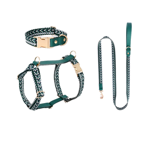 Imbracatura per Animali Domestici in Nylon alla Moda con Guinzaglio, Design Originale con Anello Imbottito per il Collo, Stile Solido - Product Image 2