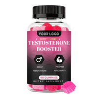 Gummies naturelles à base de plantes pour la vitalité et l'endurance masculine, booster de testostérone avec du fenugrec, vente en gros