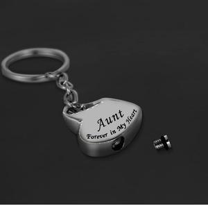 Llavero con colgante de corazón Simple de acero inoxidable, urna de cremación <span class=keywords><strong>para</strong></span> cenizas, regalo de joyería <span class=keywords><strong>para</strong></span> hombres y mujeres, Forever In My Heart - Product Image 4