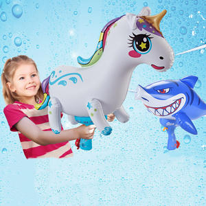 Jeux d'été Cadeau pour enfants Licorne Dinosaure <span class=keywords><strong>Dauphin</strong></span> Vaisseau spatial Jouet gonflant pour piscine Bouée flottante Pistolet à eau - Product Image 6