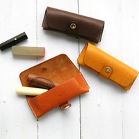 Vente en gros Etui à joint en cuir PU Boîte à timbres portable en cuir pour cadeaux fantaisie