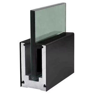 Barandilla de Vidrio con Canal en U de Aluminio, Pasamanos para Terraza, Abrazadera de Vidrio sin Marco, Accesorios para Barandilla - Product Image 5