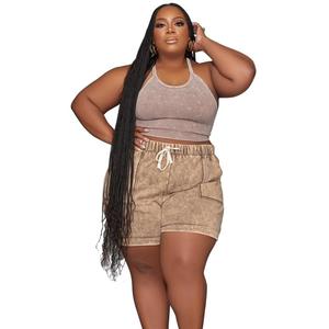 Conjunto de Dos Piezas de Talla Grande Más Vendido en Primavera y Otoño, <span class=keywords><strong>Chaleco</strong></span> Informal con Estampado y Pantalones Cortos - Product Image 5