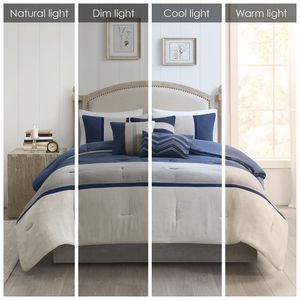 DB ชุดเครื่องนอนหนังกลับเทียม7ชิ้นผ้าคอตต้อนพิมพ์ลายดอกไม้สีพื้นผ้าทอเทคนิคการถักแบบเรียบสำหรับบ้านงานแต่งงานโรงแรมขนาดคิงไซส์ - Product Image 6