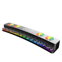 SH39 Baru untuk PC Gaming Speaker Subwoofer Stereo 3D Nirkabel dengan Lampu Warna-warni Output 12W Baterai Lithium Desain Ringkas