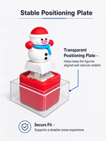 Ornement interactif de Noël Bonhomme de neige avec clochettes sonores et lumière chaude activée par le pression, décoration de table de fêtes, cadeau en gros