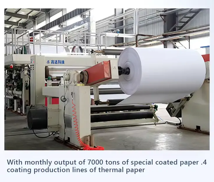 48g 100% pasta di legno vergine Jumbo rotolo di carta velina materiale grezzo per il supporto termico rotolo personalizzato