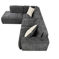 Canapé-lit convertible en tissu, design européen moderne, écologique, en forme de L, grand rangement confortable pour salon - Offre Spéciale