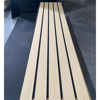 Panneau acoustique en bois rainuré perforé, panneau absorbant le son en MDF, ignifuge, pour salle de réunion, auditorium