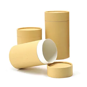 पर्यावरण के अनुकूल खाद्य कनस्तर कई रंगों छोटे कागज ट्यूब चाय पैकेज बुलबुला पॉट बंद ढक्कन ले जा सकते हैं