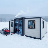 Casa Container Prefabbricata Pieghevole 20ft 40ft, Ufficio Mobile Modulare in Pannelli Sandwich d'Acciaio, Edificio Prefabbricato per Dormitorio e Campo