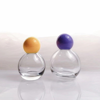 Nouveau produit, flacon transparent en forme d'ampoule de 30 ml, 50 ml, 100 ml, flacon de parfum de haute qualité, flacon de parfum rond en verre, flacon pulvérisateur de parfum