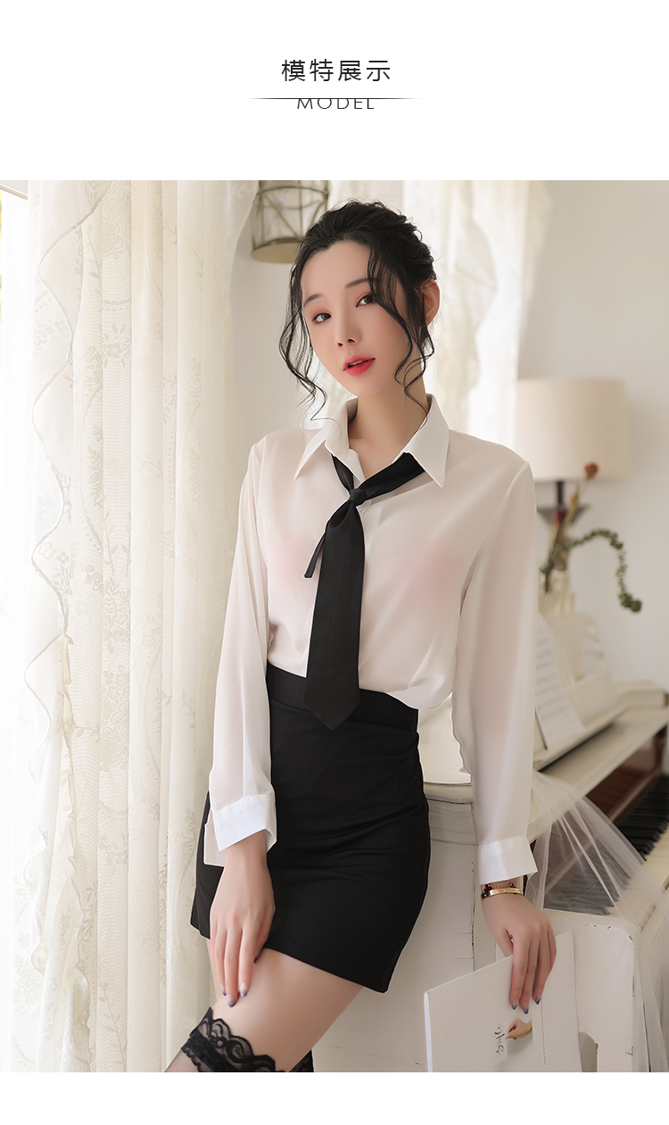 韩式优雅成熟白领女士秘书老师套装性感制服配领带