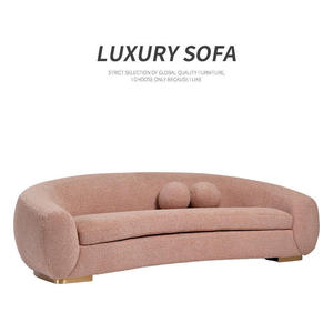 Sillón Individual de Tela Rosa Estilo Cremoso para Sala de Estar, Muebles para Niñas, Interior del Hogar, Villa, Loft, Apartamento, Sillas Minimalistas - Product Image 3