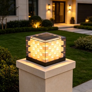 ไฟเสาโซลาร์ LED สำหรับสวนกลางแจ้ง กันน้ำ IP65 เหมาะสำหรับรั้วบ้าน ตกแต่งสวน วิลล่า และลานบ้าน - Product Image 1