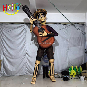 Halloween inflable al aire libre decoraciones inflable <span class=keywords><strong>esqueleto</strong></span> <span class=keywords><strong>hombre</strong></span> tocando la guitarra - Product Image 4