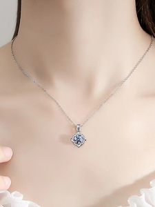 Unisex 925 Silver Destiny Halskette mit 1CT VVS1 Moissan ite Anhänger Zertifikat für Männer und Frauen enthalten - Product Image 5