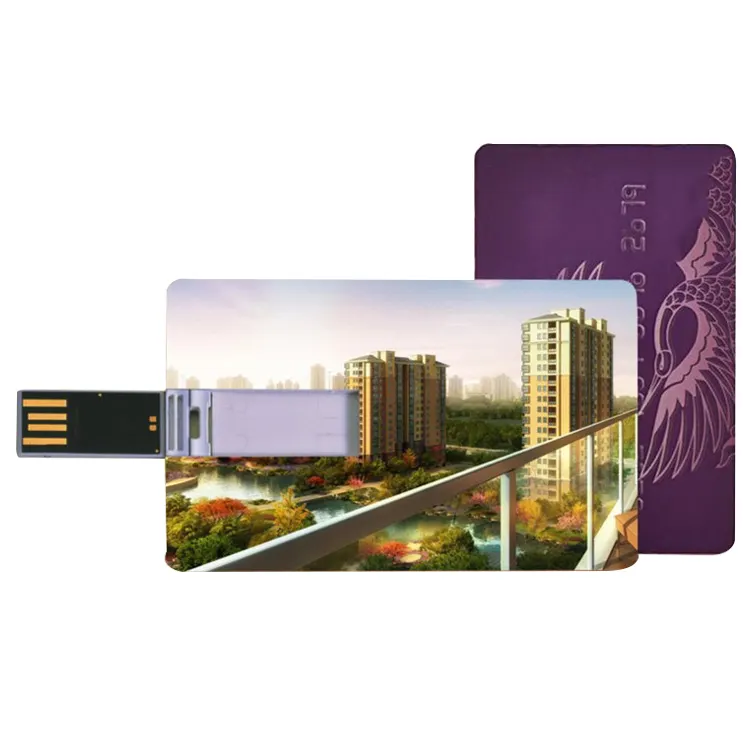 Memoria Flash Usb 3,0 con forma de tarjeta de Metal, regalo promocional, logotipo personalizado, Usb 2,0