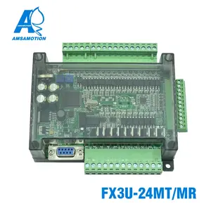 Amx औद्योगिक पीएलसी नियंत्रक बोर्ड fx3u/FX3U-24MR/FX3U-24MT 24 i/o 24v 14dy/10डो एनालॉग 6ai/2o rs485 पीएलसी प्रोग्रामिंग - Product Image 3