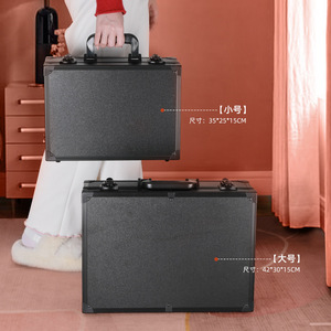 Estuche de maquillaje portátil de gran capacidad, cuadrado, de material ABS, con espejo y luz, para almacenamiento en el hogar y uso profesional. - Product Image 1