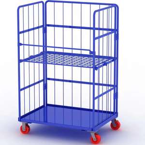 Chariot de supermarché en acier, Cage, chariot en fil métallique, colis lourds, chariot - Product Image 5