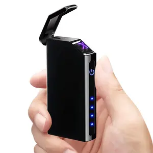 手指触摸无焰豪华打火机新款最新吸烟电动充电双电弧打火机男士