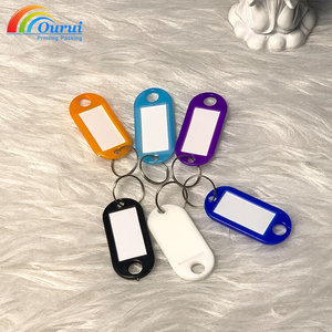Porte-clés en PVC imperméable, forme rectangulaire, surface lisse, facile à nettoyer, porte-clés en plastique multicolores - Product Image 5