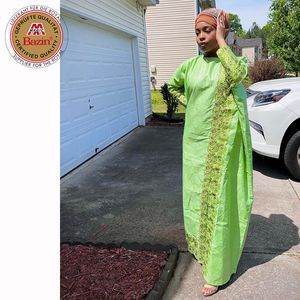 Ensemble 2 Pièces <span class=keywords><strong>Boubou</strong></span> <span class=keywords><strong>Bazin</strong></span> Africain Avec Doublure Broderie Pierres Mali Original Riches Robes de Mariée Dashiki pour Femmes - Product Image 2