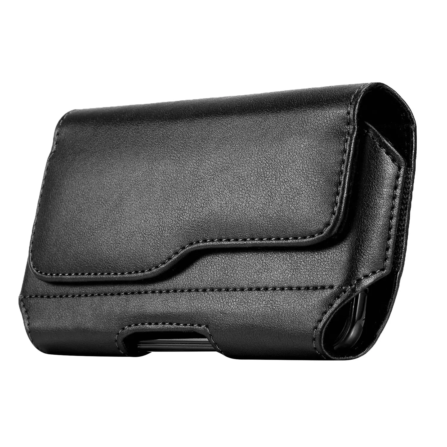 Universal Horizontal Cell Phone Holster Case with Belt Clip PU Leather Mobile Phone Bags Pouch Magnetic Closure