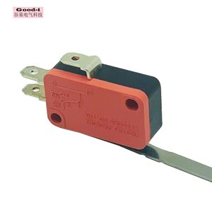 Micro-interrupteur RV-163-1C25 à long manche, à réinitialisation automatique, miniature, bouton-poussoir, interrupteur de fin de course SPDT, circuit V-153-1C25, remplacement - Product Image 1