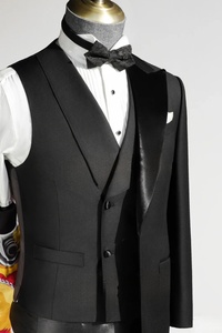 Trajes de Negocios a Medida para Hombre, Cuello en V, Corte Regular, Frente Plano, Trajes Ejecutivos, No Tejido, Repujado, Talla Grande - Product Image 2