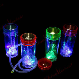 Zhizunlin bán buôn xách tay LED hookah Shisha cup <span class=keywords><strong>Set</strong></span> ánh sáng lên du lịch nhựa xe hút cup hookah - Product Image 4