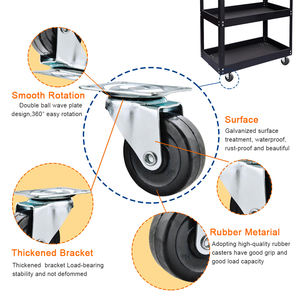 1,5 ''2'' 2,5 ''3''Black <span class=keywords><strong>Rubber</strong></span> <span class=keywords><strong>Caster</strong></span> Wheel Leichte Möbel Rollen Räder Guter Griff Nützliche Lenk rolle für Möbel - Product Image 2