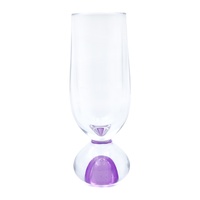 Verre à jus ovale givré violet fait main en cristal Liuli, décoration d'intérieur pour Halloween, Noël, fêtes, bars et cafés