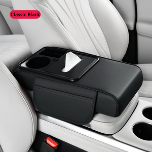 Cuscino Poggiabraccio per Auto con Vano Portaoggetti, Supporto in Pelle per Console Centrale, Scatola Portafazzoletti - Product Image 1