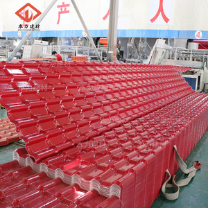 Foshan Building Material Resin Roof Tile 30mm Wave Height PVC Machine Made For Villa Waterproofing - Product Image 1