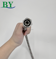 Tuyau flexible en acier inoxydable tressé à double extrémité avec intérieur EPDM pour robinet de lavabo et alimentation de toilettes