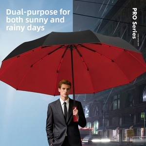 <span class=keywords><strong>Parapluie</strong></span> d'affaires pour <span class=keywords><strong>homme</strong></span> surdimensionné, entièrement automatique, extra large, noir, anti-UV, pliable, renforcé, anti-<span class=keywords><strong>tempête</strong></span> - Product Image 3