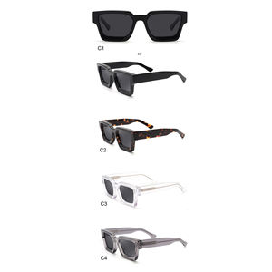 نظارات شمسية فاخرة الأكثر مبيعًا لعام <span class=keywords><strong>2026</strong></span>، حماية من الأشعة فوق البنفسجية 400، إطار أسود سميك للنساء والرجال، نظارات شمسية مربعة من الأسيتات مستقطبة - Product Image 6