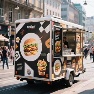 Remorque mobile de restauration de haute qualité 2025, entièrement équipée, camion de nourriture avec four à pizza - Product Image 3