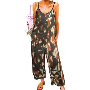 Tute allentate da donna di Design tribale <span class=keywords><strong>Elei</strong></span> polinesiano con bretelle Casual personalizzate con stampa Fitness a gamba larga inverno tutine in tessuto 6XL - Product Image 1