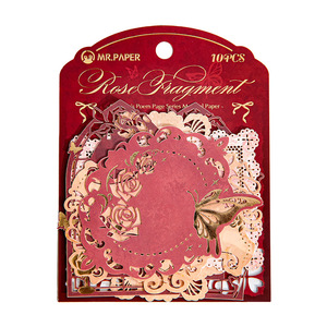 10 pièces/paquet squelette matériel papier poésie Page série rétro thème manuel fond décoration <span class=keywords><strong>Notes</strong></span> autocollantes - Product Image 5