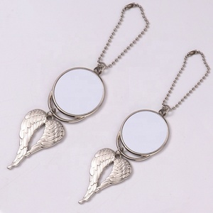 <span class=keywords><strong>Couple</strong></span> amour coeur aile d'ange Sublimation vierge <span class=keywords><strong>Photo</strong></span> personnalisée <span class=keywords><strong>voiture</strong></span> charmante porte-clés ouvert plaqué or cadeau de saint-valentin - Product Image 2