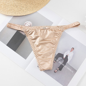 Ropa Interior sin Costuras de Seda de Hielo para Mujer <span class=keywords><strong>Tanga</strong></span> Sexy de Cintura con Pedrería Victoria <span class=keywords><strong>Secret</strong></span> Lencería G-String 0664 - Product Image 4