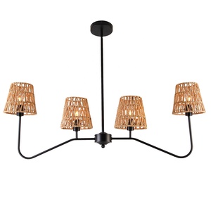 Skd Sunsir phong cách Công Nghiệp Treo đèn với E12/E14 bóng đèn hiện đại Mộc mạc mây Trần Đèn chùm cho phòng khách sử dụng nhà - Product Image 6