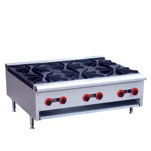 Restaurant Equipment with 6 Stove Gas Burner,Stainless Steel Cooking Range Gas Stove with Oven Machine