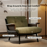 Fauteuil scandinave de luxe, design haut de gamme, mobilier moderne et décontracté, pour la maison, le hall d'hôtel et les villas