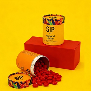 Food Grade Paper Tube Packaging for Candy with Aluminum Foil Paper Cylinder <b>Box</b> Customize Size and Design - Product Image 1