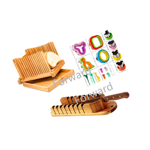 Rebanadora <span class=keywords><strong>de</strong></span> pan <span class=keywords><strong>de</strong></span> bambú <span class=keywords><strong>de</strong></span> grado alimenticio Baguette ingletada con juego <span class=keywords><strong>de</strong></span> cortadores <span class=keywords><strong>de</strong></span> sándwich - Product Image 1